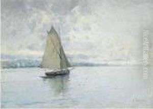 Marina Con Barco (seascape With Sailing Boat) by Eliseu Meifren i Roig