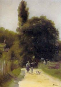 Two Figures In A Landscape by Pierre Auguste Renoir