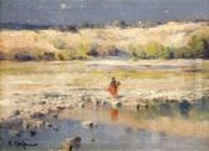 Recogiendo Agua Del Rio by Eliseu Meifren i Roig