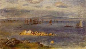 The Coast Of Brittany Fishing Boats by Pierre Auguste Renoir
