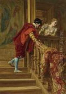Sur L'escalier (the Venetians) by Jean-Louis-Ernest Meissonier