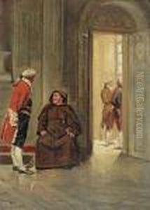Moine Etlaquais Dans Un Salon by Jean-Louis-Ernest Meissonier