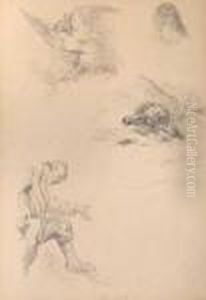 Sheet Of Studies With A Sphinx, A
Portrait Of A Woman, A Stilllife With A Bottle And A Study Of A Male
Figure Sheet Of Studies With A Sphinx, A
Portrait Of A Woman, A Stilllife With A Bottle And A Study Of A Male
Figure