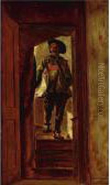 An Officer Entering A Tavern - view 1