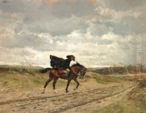 Le Voyageur (le Marechal Ney A Cheval Luttant Contre Le Vent) by Jean-Louis-Ernest Meissonier