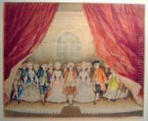 Attributed To Jean Lewis Ernst Meissonier , 'on The Stage' by Jean-Louis-Ernest Meissonier