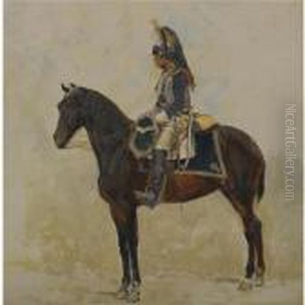 Works From The Collection Of Stanley J. Seeger
Un Cuirassier by Jean-Louis-Ernest Meissonier