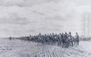 Napoleon And His Regiment On The Battlefield by Jean-Louis-Ernest Meissonier