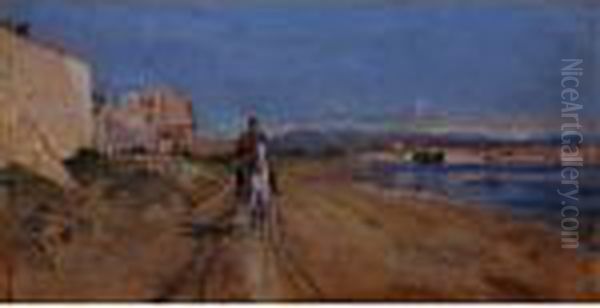 Self-portrait Along The Route De La Salice, Antibes - view 1