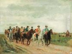 Maurice, Comte De Saxe Leading His Troops by Jean-Louis-Ernest Meissonier