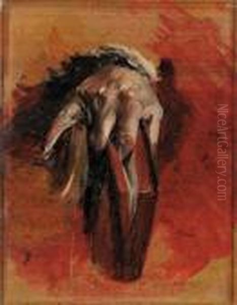 Study Of A Hand With Book
Oil On Panel - view 1