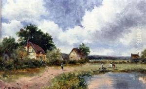 A Scene In Surrey by Campbell A. Mellon