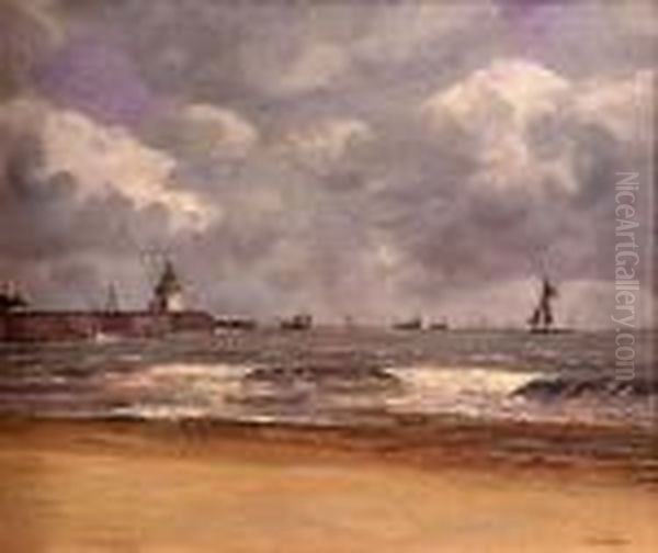 View Off Gorleston With Shipping By The Harbour - view 1