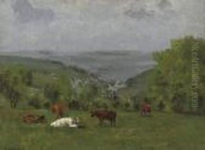 The Golden Valley, Stroud, From Minchimhampton In May by Campbell A. Mellon
