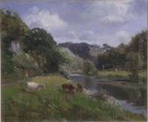'june Morning, Symonds Yat' Signed 10 X 12in 'june Morning, Symonds Yat' Signed 10 X 12in