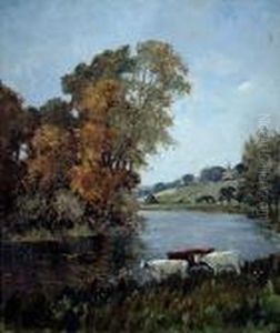 Cattle On A River Bank