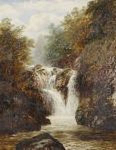 Waterfall Landscape by William Mellor