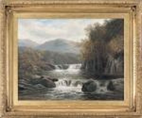 Paesaggio Del Wales Con Torrente E Cascatelle - view 1