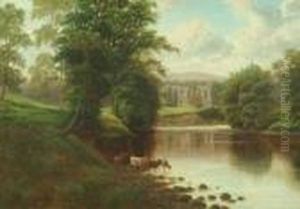 Bolton Abbey From The Wharfe by William Mellor