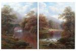 Pont Aberglaslyn, North Wales by William Mellor