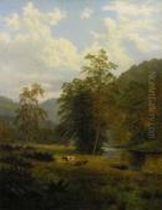 Cattle And Sheep By A River And Cattle And Sheep By A River And