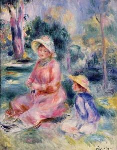 Madame Renoir And Her Son Pierre by Pierre Auguste Renoir