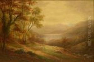A Peep Of Ullswater From The Hills Westmoreland by William Mellor