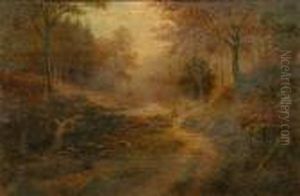 'woodland Brook, Near Barden'; 'derwent Water, Cumberland' by William Mellor