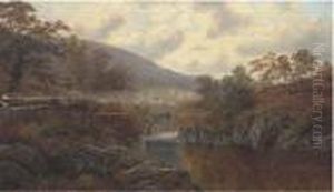 Pont-y-aberglaslyn, North Wales by William Mellor