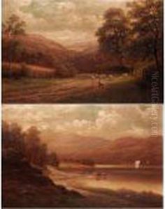 In The Washburn Valley, Yorkshire; Rydal Lake From Loughrigg Side, Westmoreland by William Mellor