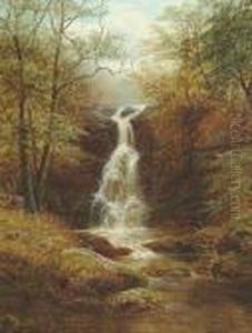 Fall, Bolton Park, Bolton Woods, Yorkshire by William Mellor