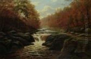 Falls In North Wales by William Mellor