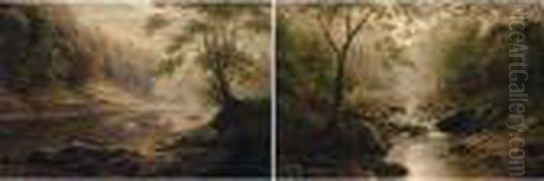 On The Wharfe, Bolton Woods, Yorkshire; Bow Ghyll, Near Ilkley, Yorkshire - view 1
