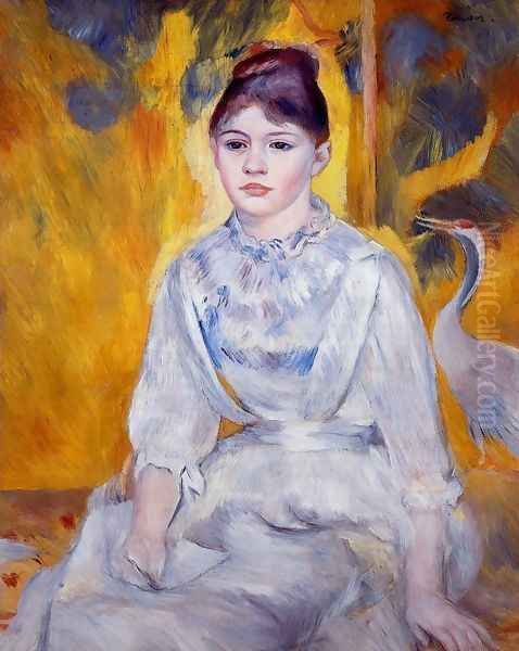 Young Woman With Crane - view 1