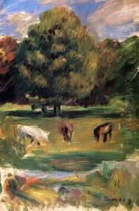 Landscape With Horses by Pierre Auguste Renoir