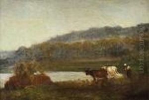 Les Vaches Et La Fermiere