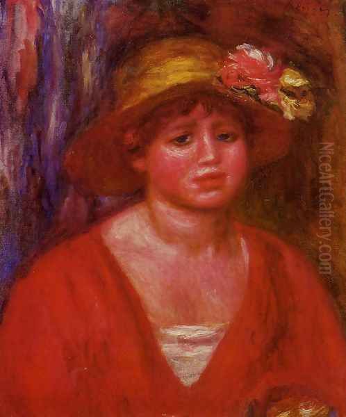 Bust Of A Young Woman In A Red Blouse - view 1