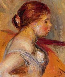 Head Of A Young Girl 4 by Pierre Auguste Renoir