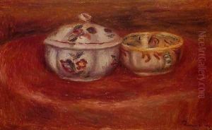 Sugar Bowl And Earthenware Bowl by Pierre Auguste Renoir