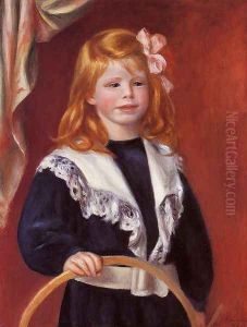 Portrait Of Jean Renoir Aka Child With A Hoop by Pierre Auguste Renoir