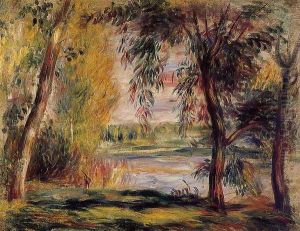 Trees By The Water by Pierre Auguste Renoir