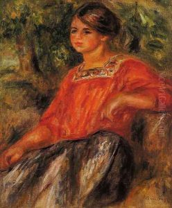 Gabrielle In The Garden At Cagnes by Pierre Auguste Renoir