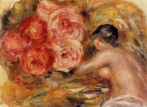 Roses And Study Of Gabrielle by Pierre Auguste Renoir