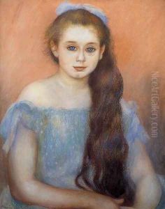 Portrait Of A Young Girl 5 by Pierre Auguste Renoir