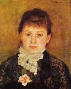 Woman Wearing White Frills by Pierre Auguste Renoir