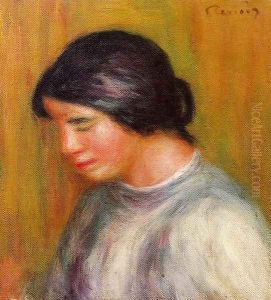 Portrait Of A Young Girl4 by Pierre Auguste Renoir