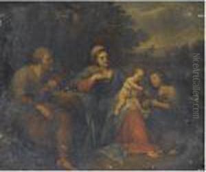 The Holy Family With An Angel by Anton Raphael Mengs
