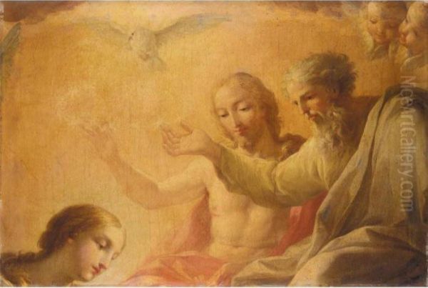 The Virgin Before The Holy Trinity - view 1