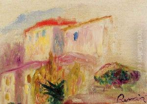 Le Poste At Cagnes (study) by Pierre Auguste Renoir