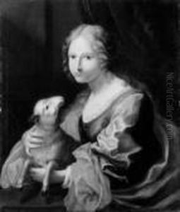 Raphael , Umkreis Die Hl. Agnes Mit Dem Lamm. Ol Auf Leinwand. H 85; B 74 Cm by Anton Raphael Mengs